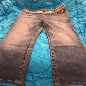 Baby Phat cropped flare jeans. Size 15.
